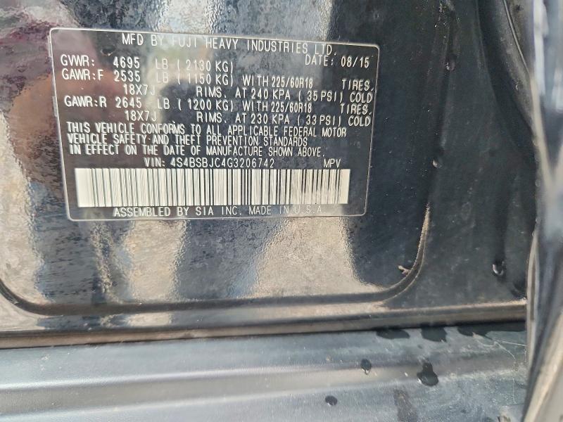 Продажа на аукционе авто 2016 Subaru Outback, vin: 4S4BSBJC4G3206742, номер лота: 49576476