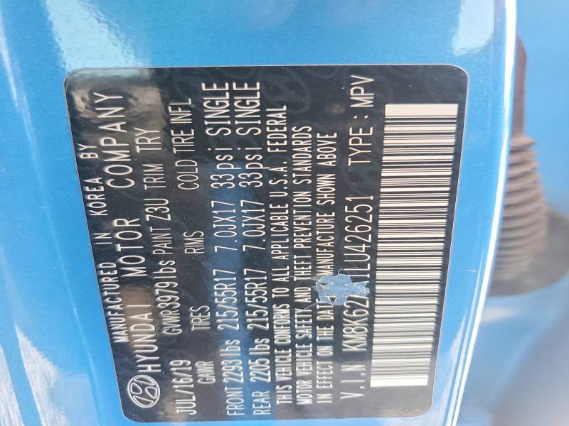 49012296 :رقم المزاد ، KM8K62AA1LU426251 vin ، 2020 Hyundai Kona مزاد بيع