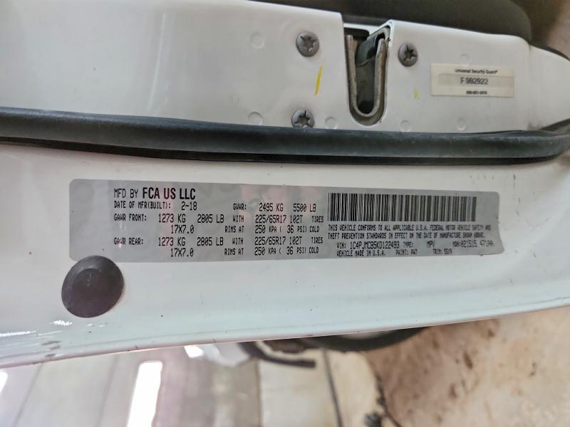 Продаж на аукціоні авто 2019 Jeep Cherokee, vin: 1C4PJMCB5KD122493, номер лоту: 51201226