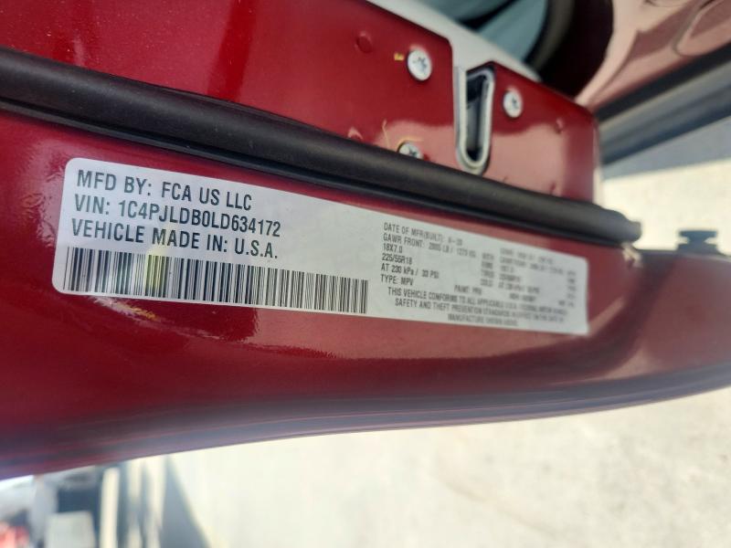 2020 Jeep Cherokee მანქანა იყიდება აუქციონზე, vin: 1C4PJLDB0LD634172, აუქციონის ნომერი: 49084016
