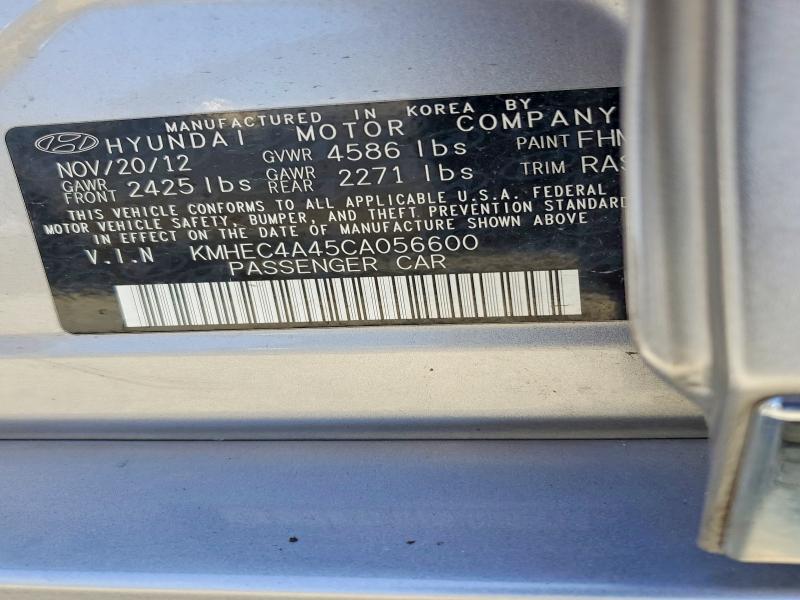 Aukcja sprzedaży 2012 Hyundai Sonata, vin: KMHEC4A45CA056600, numer aukcji: 49100136