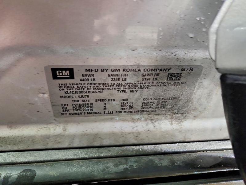 Aukcja sprzedaży 2020 Buick Encore, vin: KL4CJESB5LB345792, numer aukcji: 49950946
