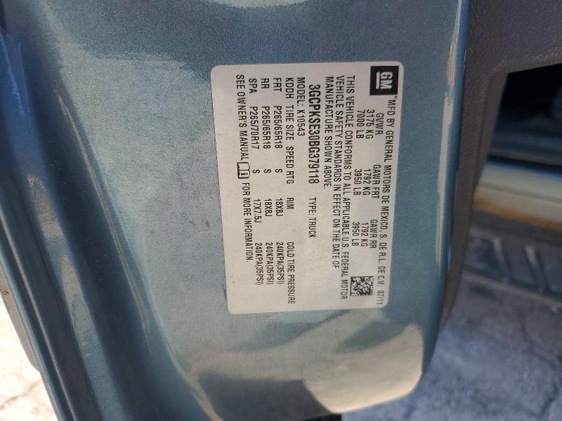 2011 Chevrolet Silverado მანქანა იყიდება აუქციონზე, vin: 3GCPKSE30BG379118, აუქციონის ნომერი: 51132056