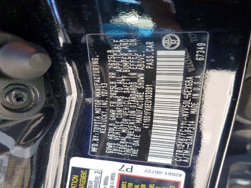 Продаж на аукціоні авто 2014 Toyota Camry Hybrid, vin: 4T1BD1FK6EU103091, номер лоту: 52094106