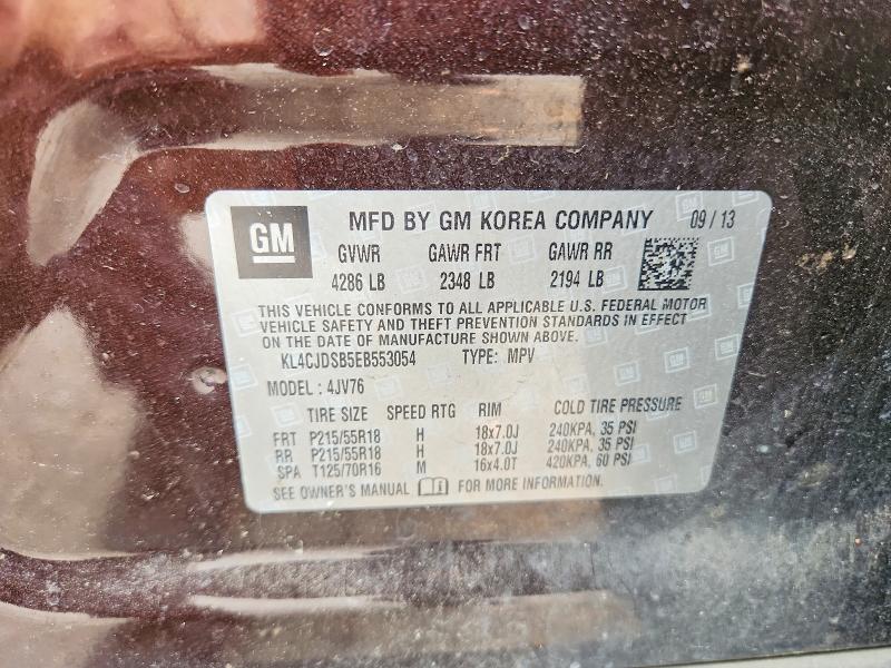 2014 Buick Encore მანქანა იყიდება აუქციონზე, vin: KL4CJDSB5EB553054, აუქციონის ნომერი: 51887506
