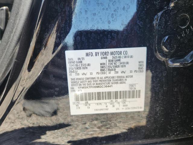 49956376 :رقم المزاد ، 1FMSK7FH0MGC36441 vin ، 2021 Ford Explorer مزاد بيع