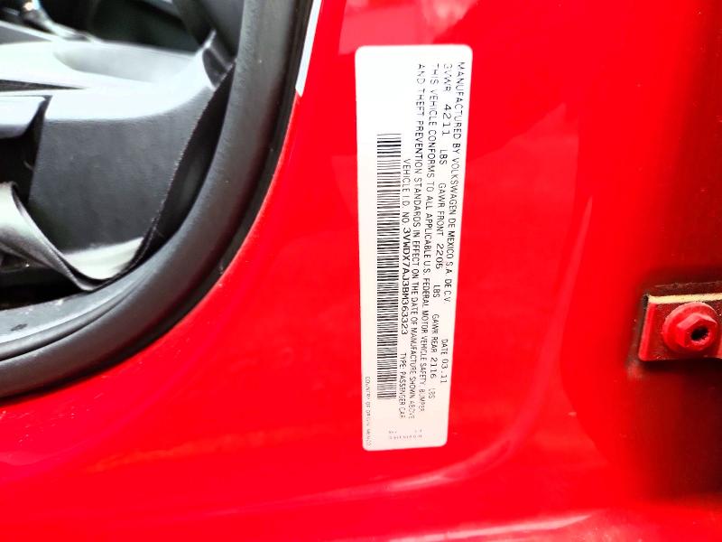 Aukcja sprzedaży 2011 Volkswagen Jetta, vin: 3VWDX7AJ3BM363323, numer aukcji: 50188966
