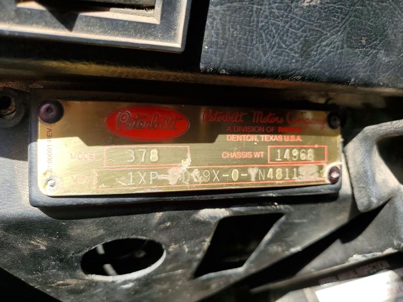 Продаж на аукціоні авто 2000 Peterbilt 378, vin: 1XPFDU9X0YN481192, номер лоту: 50555276