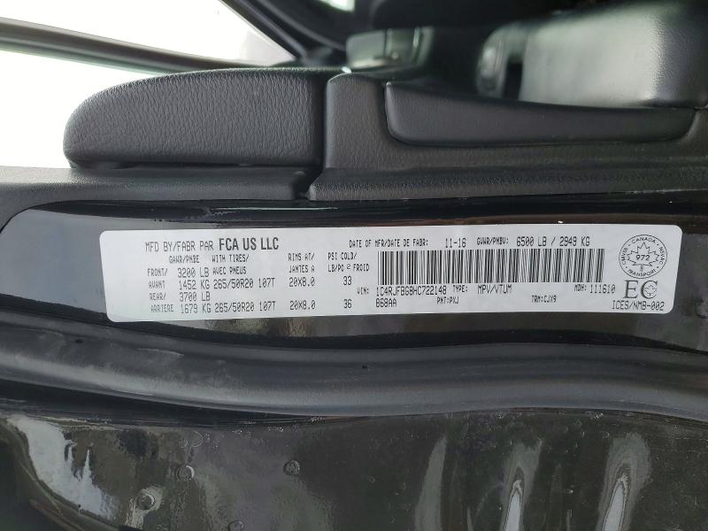 Aukcja sprzedaży 2017 Jeep Grand Cherokee Limit, vin: 1C4RJFBG8HC722148, numer aukcji: 48409546