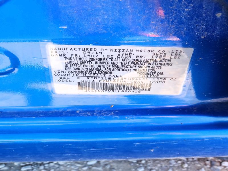 Aukcja sprzedaży 2020 Nissan Versa, vin: 3N1CN8EV3LL820908, numer aukcji: 50433896