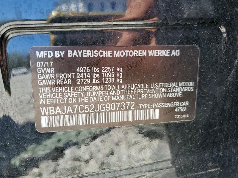 Продаж на аукціоні авто 2018 Bmw 530, vin: WBAJA7C52JG907372, номер лоту: 51398076