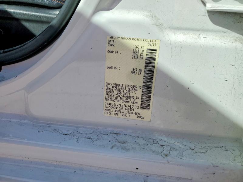 Продажа на аукционе авто 2020 Nissan Altima, vin: 1N4BL4CV7LN304731, номер лота: 51806186