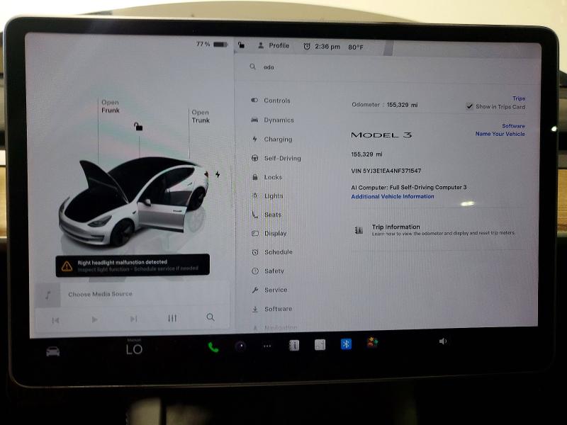 Auction sale of the 2022 Tesla Model 3, vin: 5YJ3E1EA4NF371547, lot number: 51206546