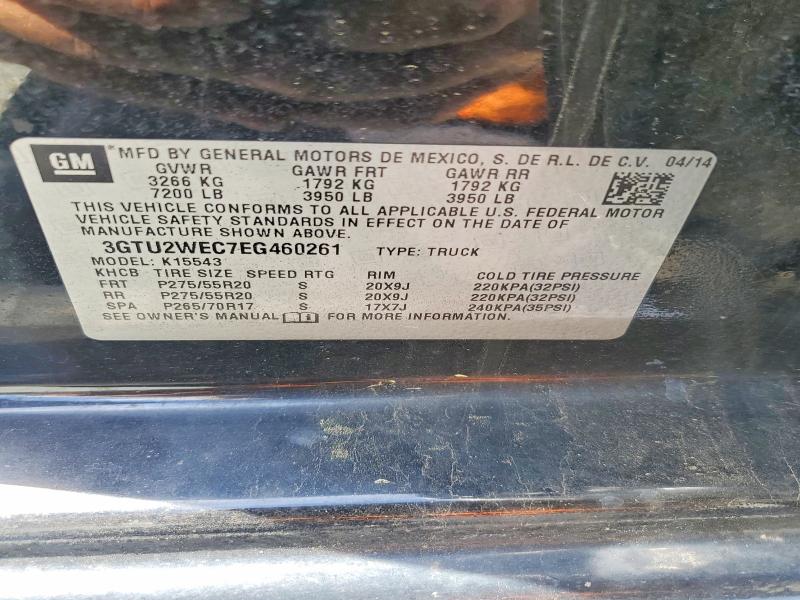 Aukcja sprzedaży 2014 Gmc Sierra, vin: 3GTU2WEC7EG460261, numer aukcji: 48715206