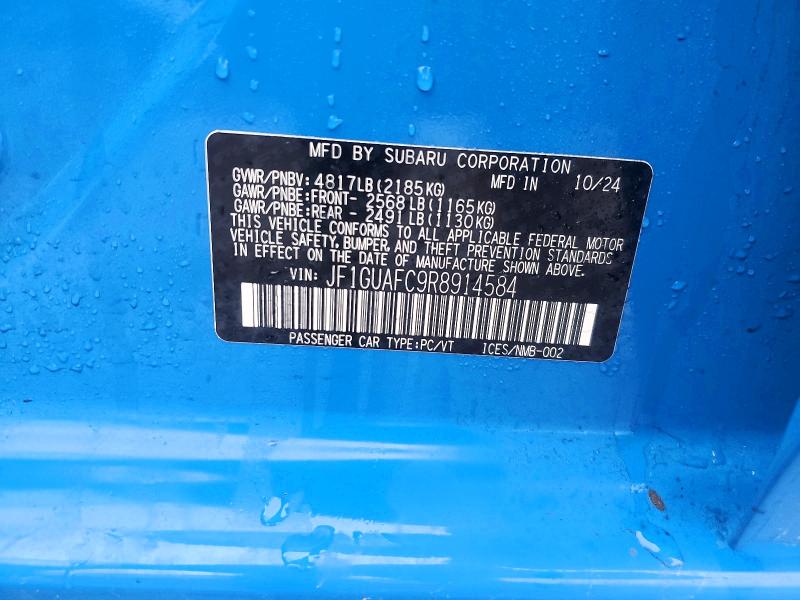 49561916 :رقم المزاد ، JF1GUAFC9R8914584 vin ، 2024 Subaru Impreza مزاد بيع