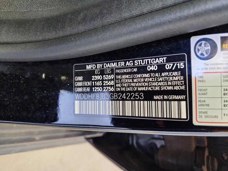 Продаж на аукціоні авто 2016 Mercedes-benz E, vin: WDDHF8JB3GB242253, номер лоту: 50827236