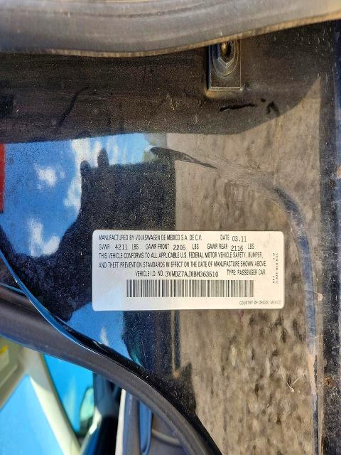 Aukcja sprzedaży 2011 Volkswagen Jetta, vin: 3VWDZ7AJXBM363510, numer aukcji: 50890516