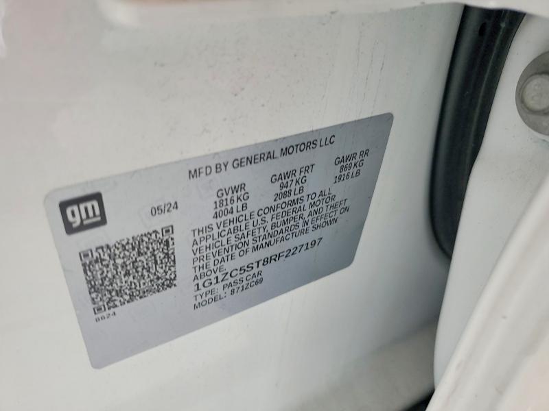 Продажа на аукционе авто 2024 Chevrolet Malibu, vin: 1G1ZC5ST8RF227197, номер лота: 48315926