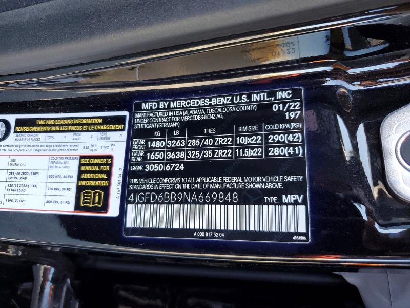 Продаж на аукціоні авто 2022 Mercedes-benz Gle Coupe, vin: 4JGFD6BB9NA669848, номер лоту: 79292535