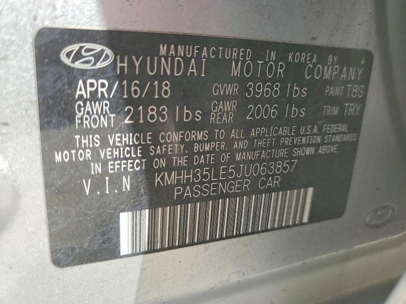 Продажа на аукционе авто 2018 Hyundai Elantra Gt, vin: KMHH35LE5JU063857, номер лота: 50219176
