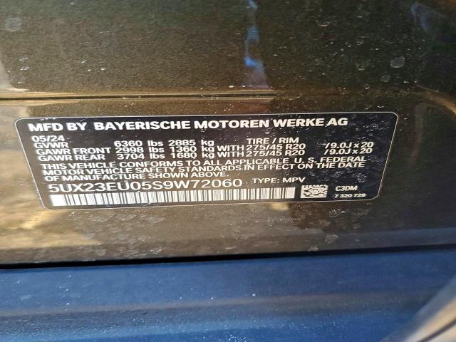 48949056 :رقم المزاد ، 5UX23EU05S9W72060 vin ، 2025 Bmw X5 مزاد بيع