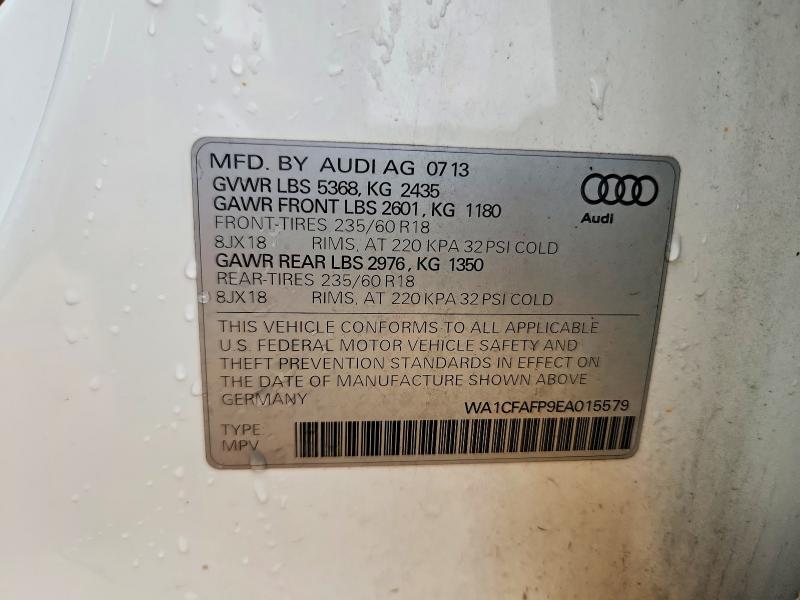 Aukcja sprzedaży 2014 Audi Q5, vin: WA1CFAFP9EA015579, numer aukcji: 51688986