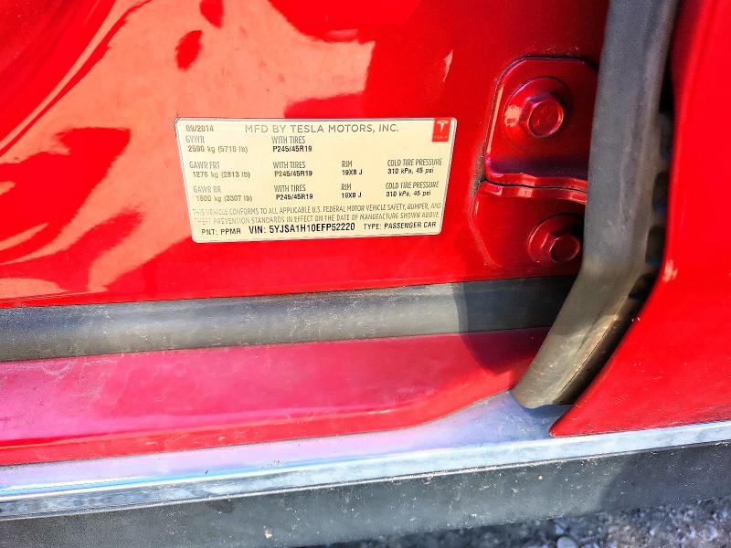 Продаж на аукціоні авто 2014 Tesla Model S, vin: 5YJSA1H10EFP52220, номер лоту: 47797346