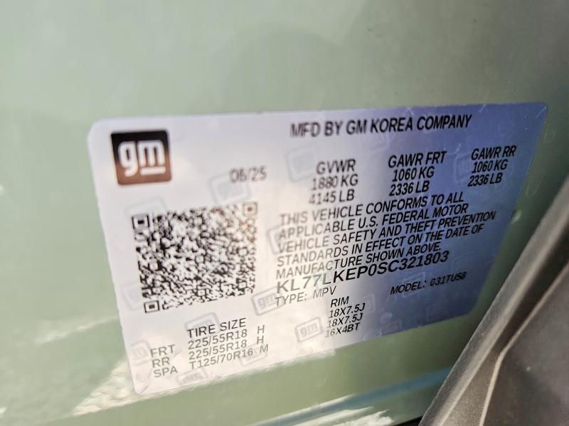 Продажа на аукционе авто 2025 Chevrolet Trax, vin: KL77LKEP0SC321803, номер лота: 49456906