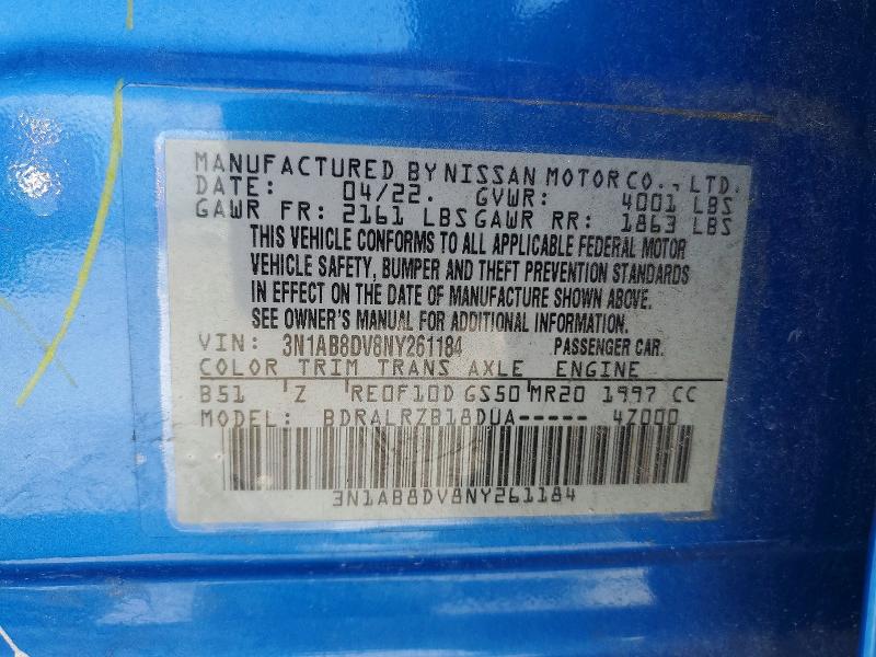 Aukcja sprzedaży 2022 Nissan Sentra, vin: 3N1AB8DV8NY261184, numer aukcji: 51645746