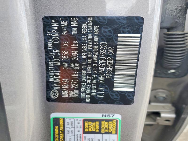 Продажа на аукционе авто 2024 Hyundai Elantra, vin: KMHLP4DG7RU769233, номер лота: 49659956