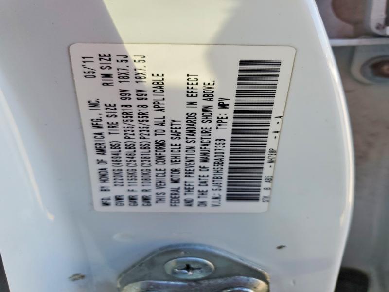49144256 :رقم المزاد ، 5J8TB1H55BA007358 vin ، 2011 Acura Rdx مزاد بيع