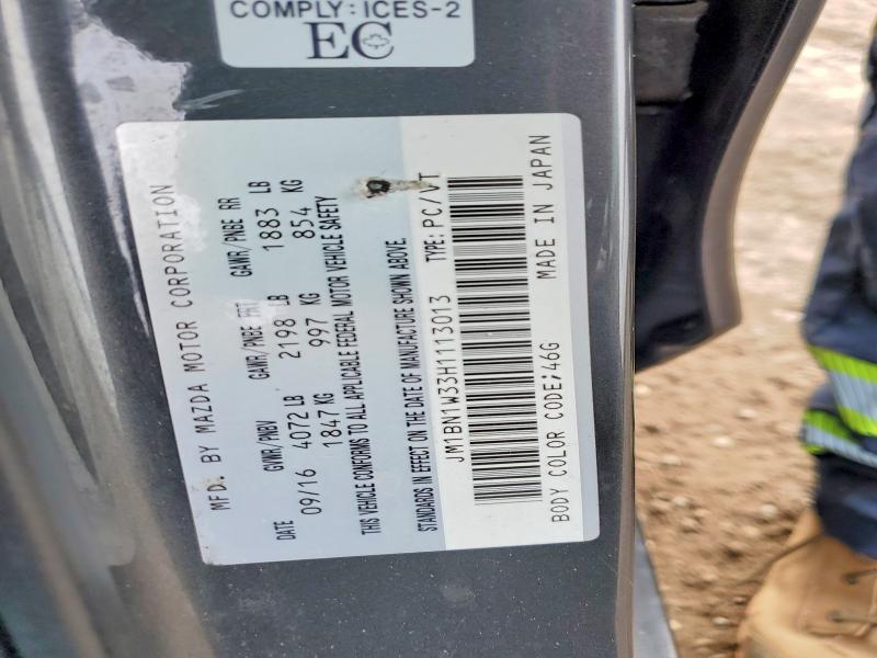 48294166 :رقم المزاد ، JM1BN1W33H1113013 vin ، 2017 Mazda 3 مزاد بيع