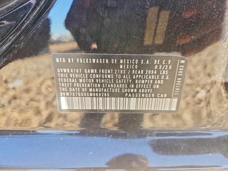 Aukcja sprzedaży 2025 Volkswagen Jetta, vin: 3VW7X7BU5SM069265, numer aukcji: 49395456