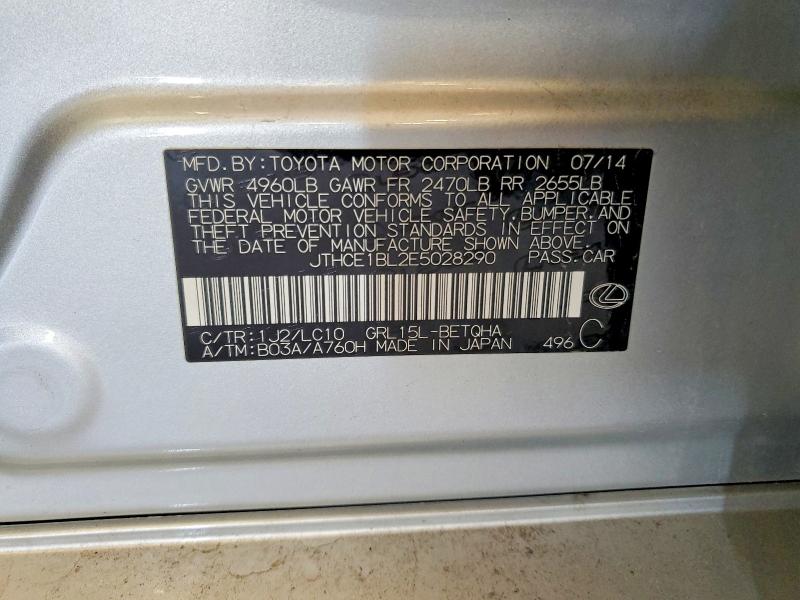 Продажа на аукционе авто 2014 Lexus Gs, vin: JTHCE1BL2E5028290, номер лота: 49916046