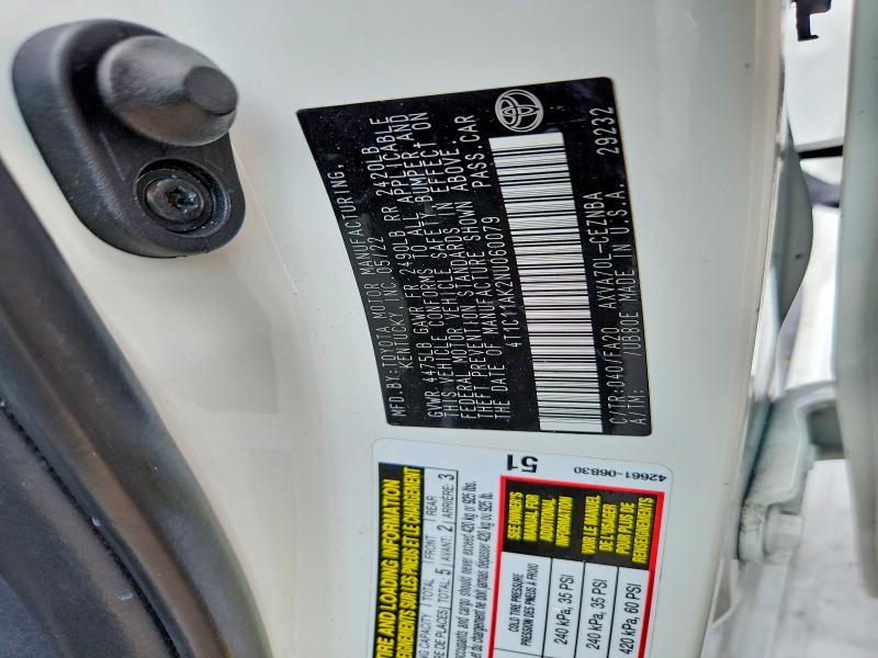2022 Toyota Camry მანქანა იყიდება აუქციონზე, vin: 4T1C11AK2NU060079, აუქციონის ნომერი: 49259136