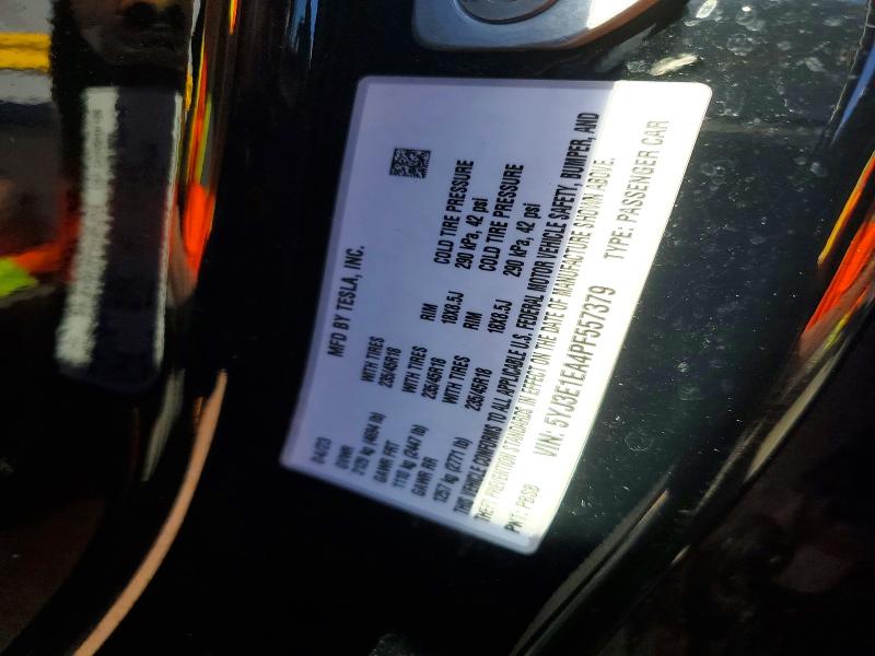Продаж на аукціоні авто 2023 Tesla Model 3, vin: 5YJ3E1EA4PF557379, номер лоту: 48612086