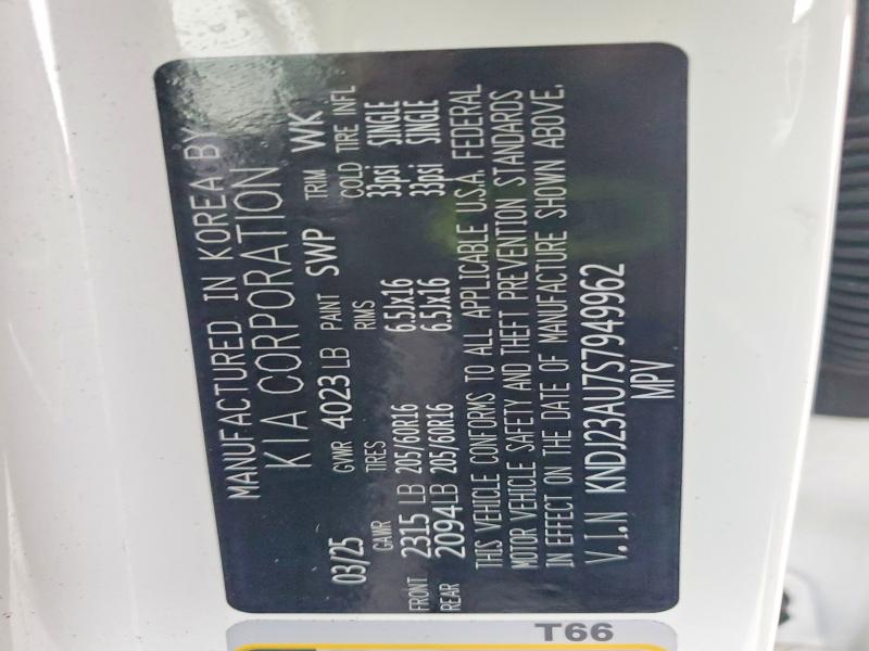 47983476 :رقم المزاد ، KNDJ23AU7S7949962 vin ، 2025 Kia Soul مزاد بيع