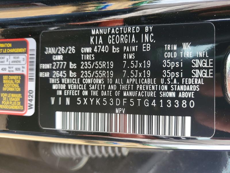 Aukcja sprzedaży 2026 Kia Sportage, vin: 5XYK53DF5TG413380, numer aukcji: 49823036