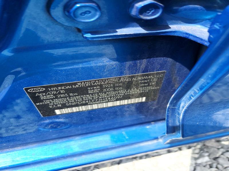 48091796 :رقم المزاد ، 5NPD84LF7JH346097 vin ، 2018 Hyundai Elantra مزاد بيع