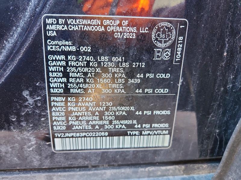 Продажа на аукционе авто 2023 Volkswagen Id.4, vin: 1V2JNPE83PC022059, номер лота: 50060006