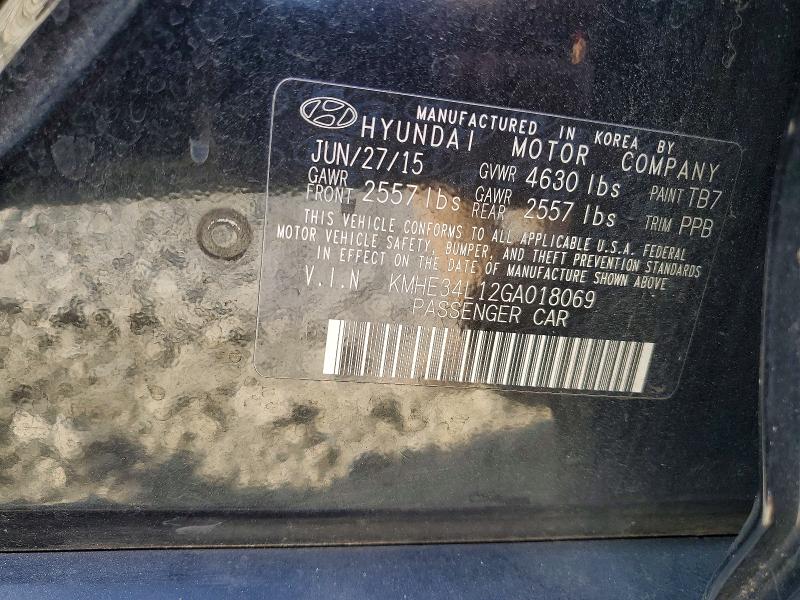 Продаж на аукціоні авто 2016 Hyundai Sonata Hybrid, vin: KMHE34L12GA018069, номер лоту: 50003696