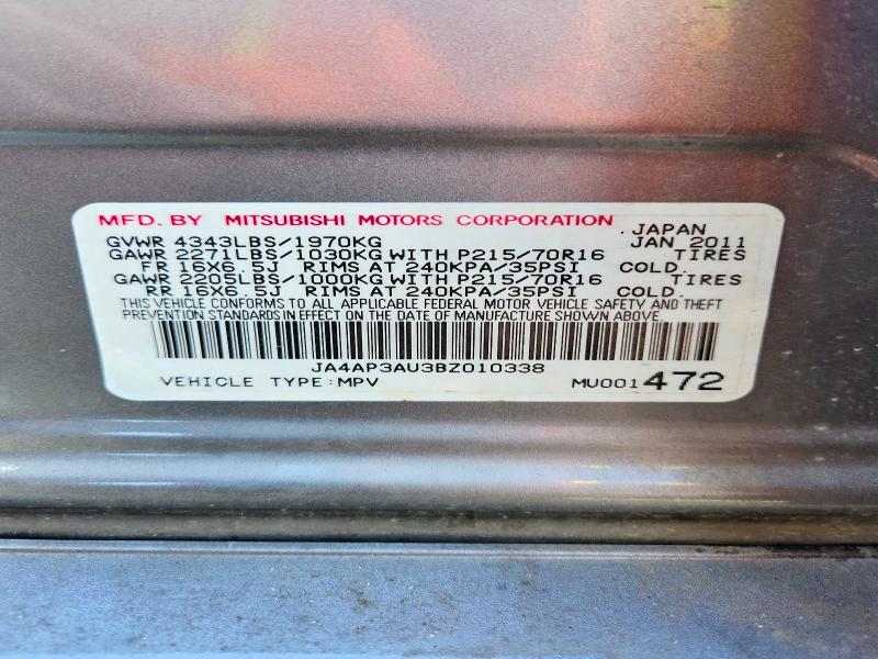 Продаж на аукціоні авто 2011 Mitsubishi Outlander Sport, vin: JA4AP3AU3BZ010338, номер лоту: 48774756