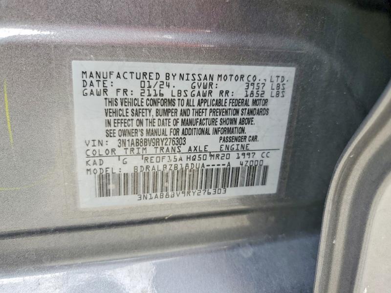 Aukcja sprzedaży 2024 Nissan Sentra, vin: 3N1AB8BV9RY276303, numer aukcji: 51695966