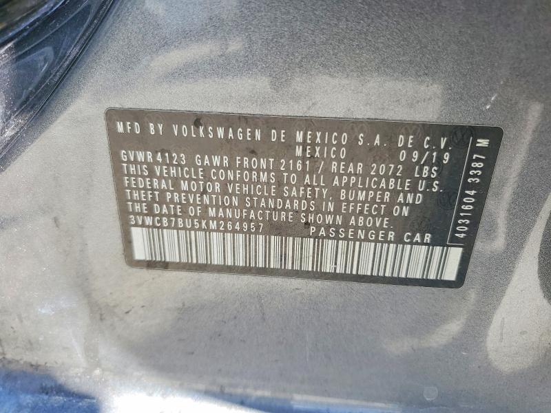 Продажа на аукционе авто 2019 Volkswagen Jetta, vin: 3VWCB7BU5KM264957, номер лота: 51488116