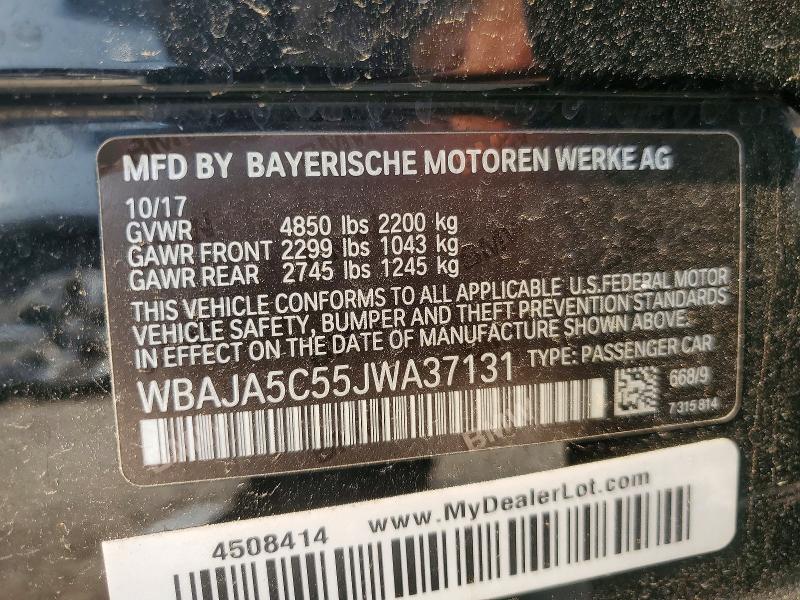 Продажа на аукционе авто 2018 Bmw 530, vin: WBAJA5C55JWA37131, номер лота: 51982366
