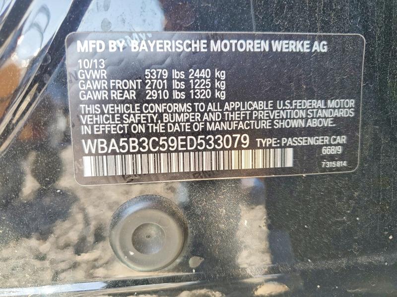 2014 Bmw 535 მანქანა იყიდება აუქციონზე, vin: WBA5B3C59ED533079, აუქციონის ნომერი: 50319416