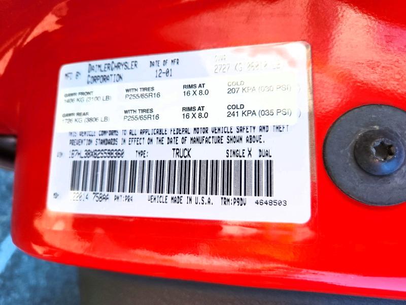 48687186 :رقم المزاد ، 1B7HL38X82S598360 vin ، 2002 Dodge Dakota مزاد بيع