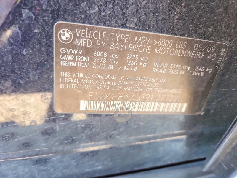 Продажа на аукционе авто 2009 Bmw X5, vin: 5UXFE43519L271220, номер лота: 49344356