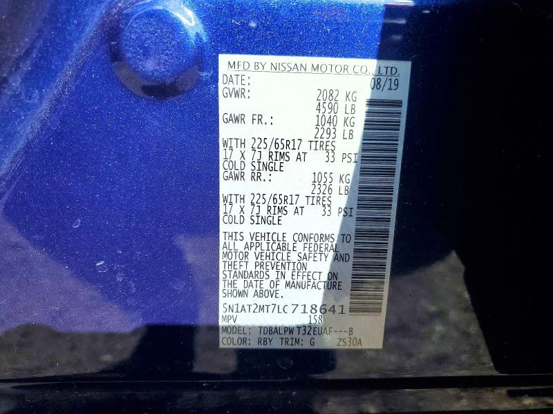 Aukcja sprzedaży 2020 Nissan Rogue, vin: 5N1AT2MT7LC718641, numer aukcji: 50322666