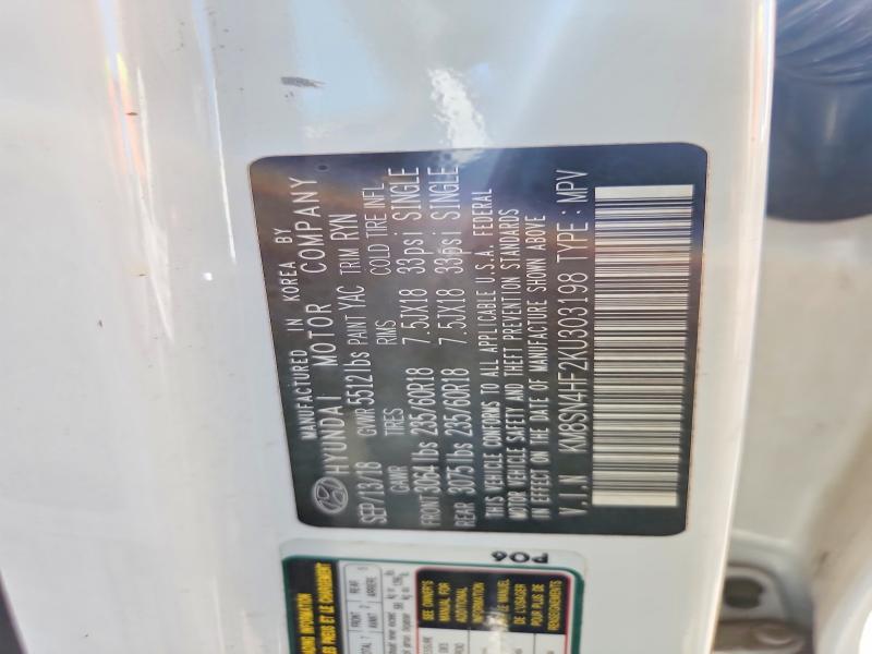 50502986 :رقم المزاد ، KM8SN4HF2KU303198 vin ، 2019 Hyundai Santa Fe Xl مزاد بيع